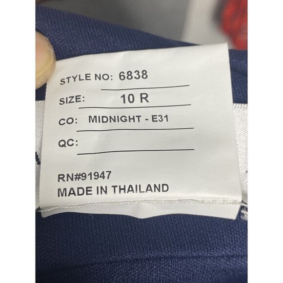 AFTER SIX Wide Strap Notch Empire Waist Dress With Front Slit Midnight Navy 10 - Picture 8 of 11